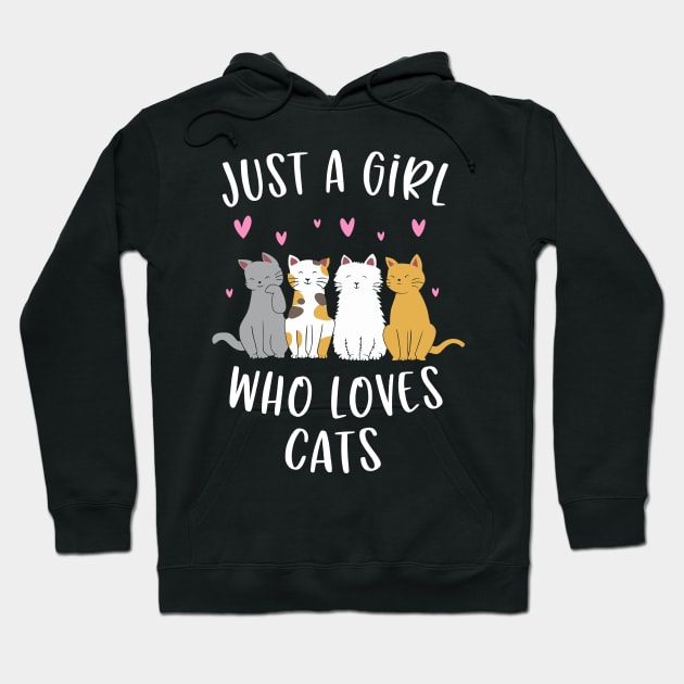 Just A Girl Who Loves Cats Cute Cat Hoodie by LEGO